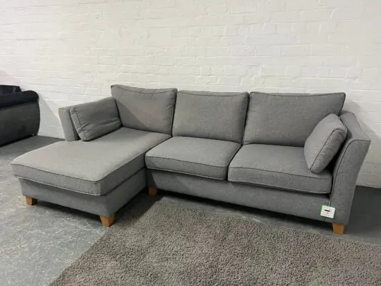 Next Brand Dark Grey Corner Sofa For Sale Now