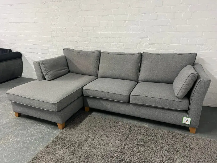 Next Brand Dark Grey Corner Sofa For Sale Now