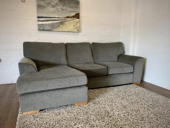 Next Michigan Long Chaise Grey Corner Sofa For Sale