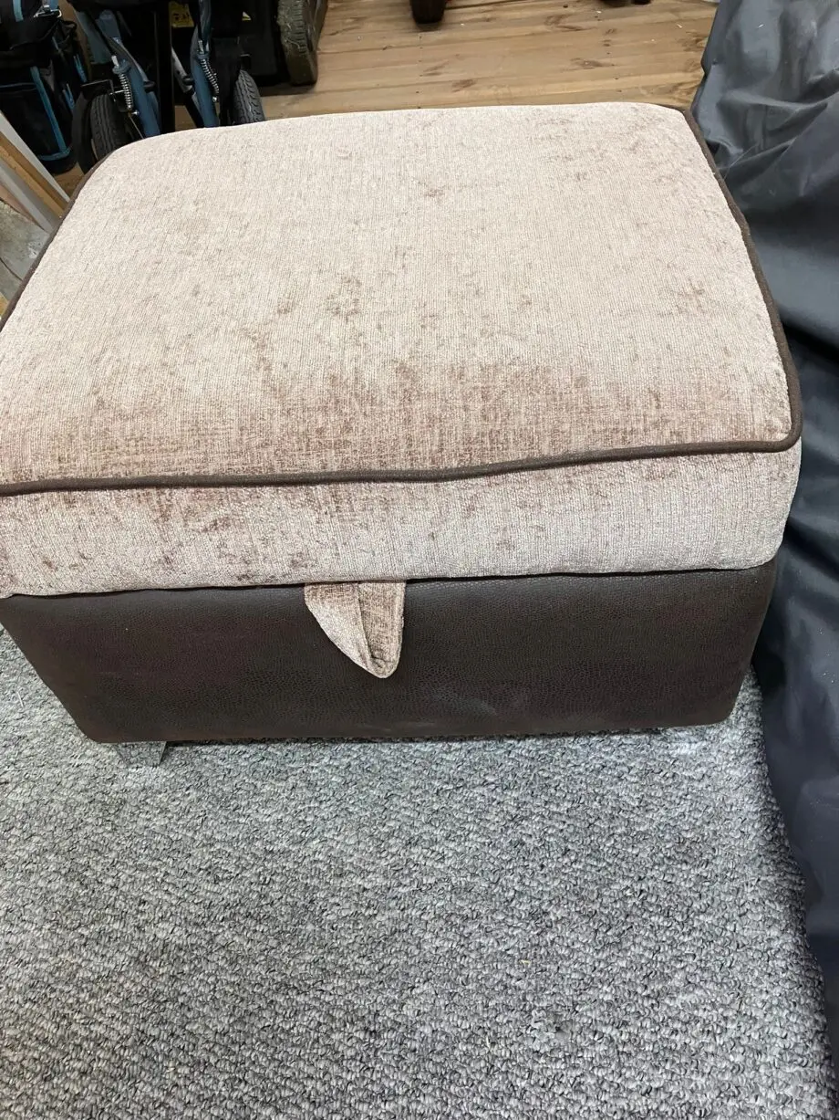 DFS SOFA & LARGE FOOTSTOOL