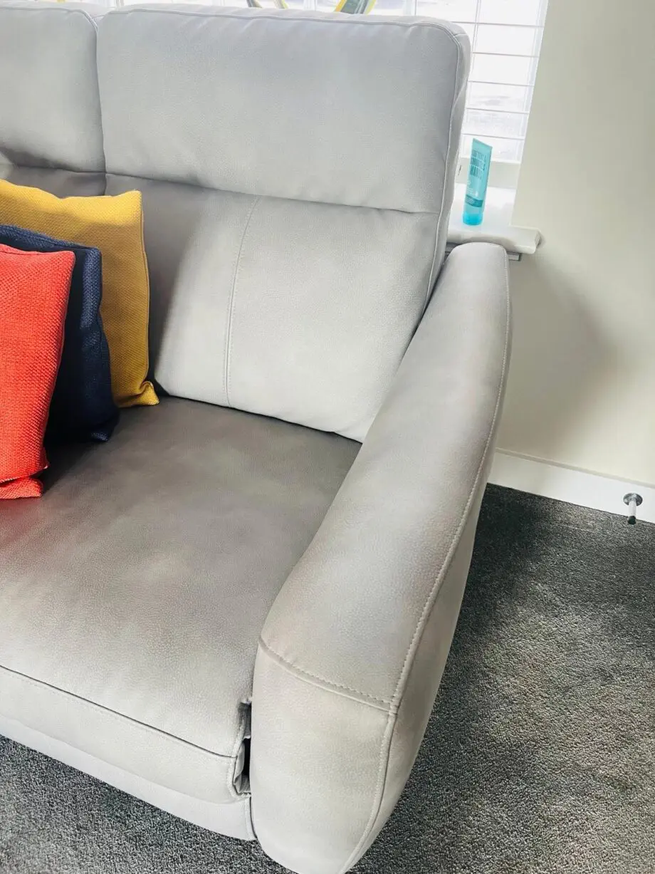 DYLAN 3 Seater Electric Recliner Sofa | Oxford Silver Fabric