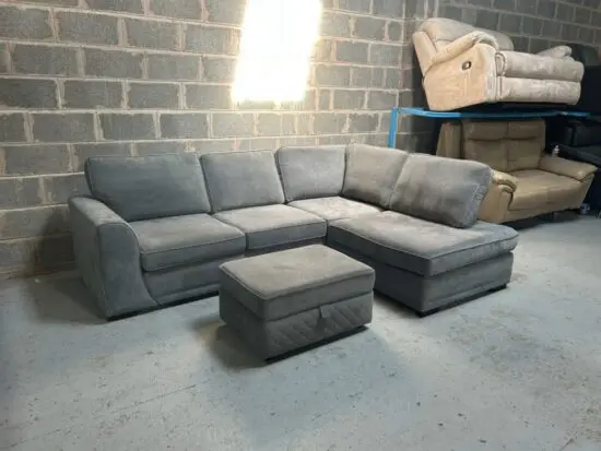 Dfs Orka Corner Sofa With Footstool For Sale