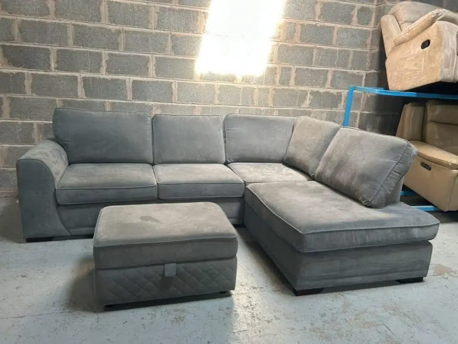 Dfs Orka Corner Sofa With Footstool For Sale