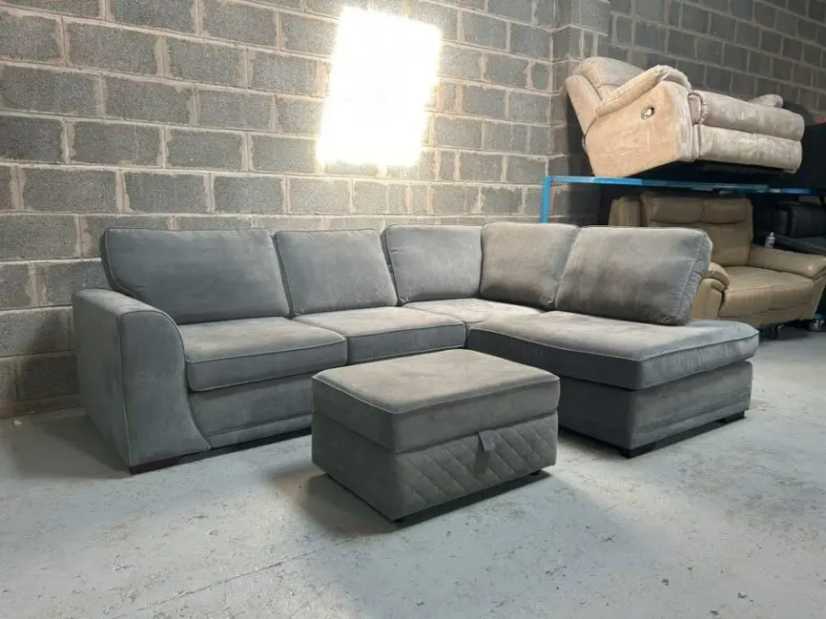Dfs Orka Corner Sofa With Footstool For Sale