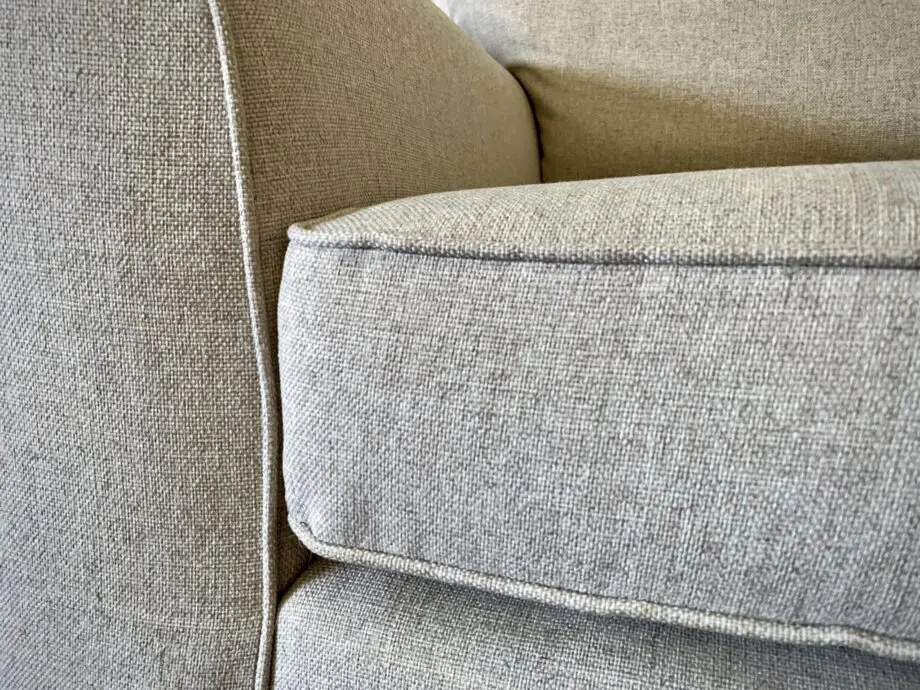 Next Brand Beige Corner Sofa With High Back Cushion