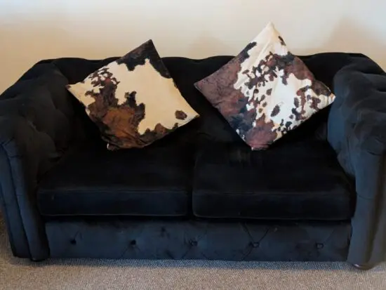 DFS 3 seat sofa black Belair