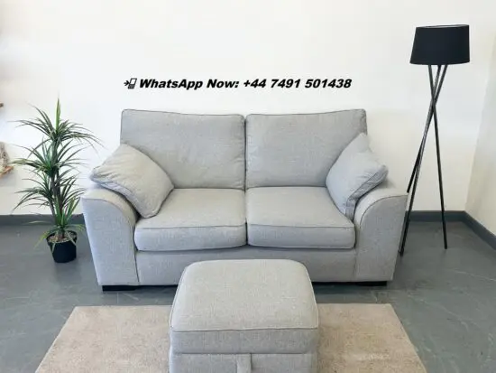 Stamford Sofa || Next Brand 2x Seater Sofa + Pouffe For Sale