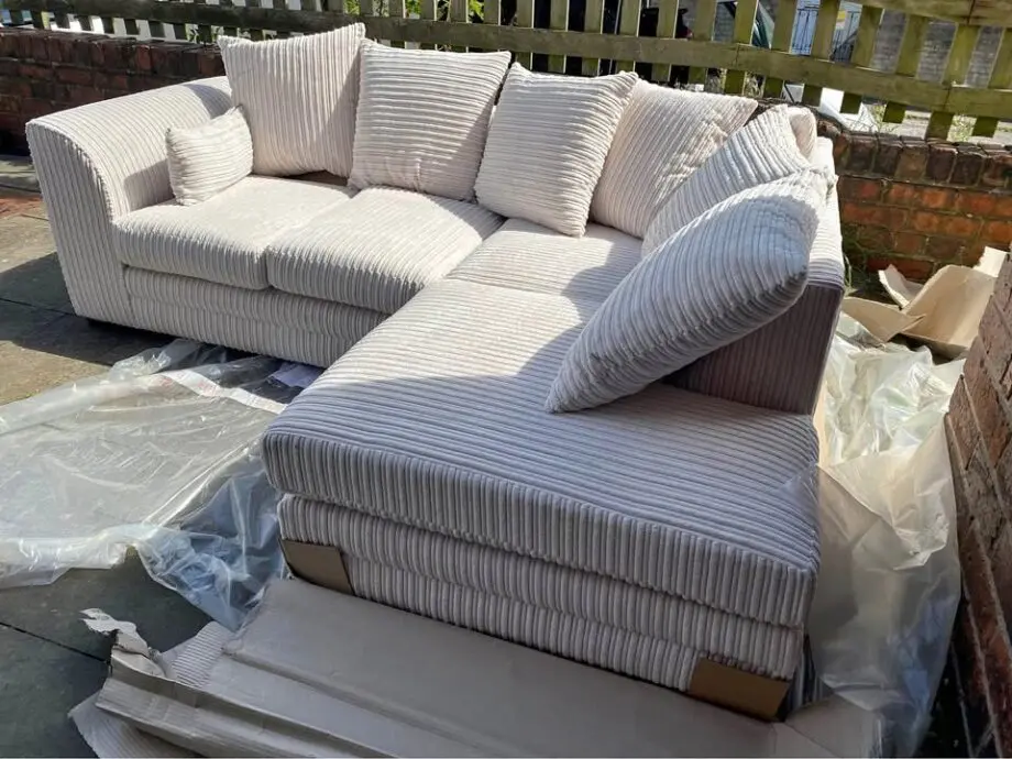Chelsea L-Shape Corner Sofa For Sale Cream Colour