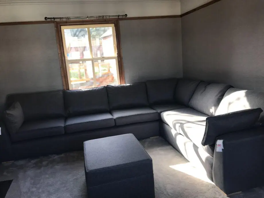 Bespoke made grey corner sofa