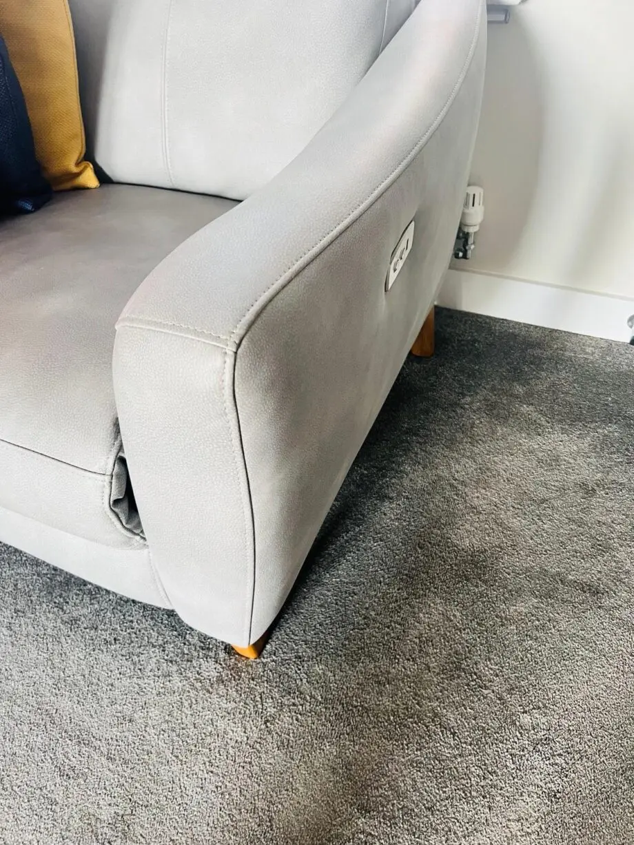 DYLAN 3 Seater Electric Recliner Sofa | Oxford Silver Fabric