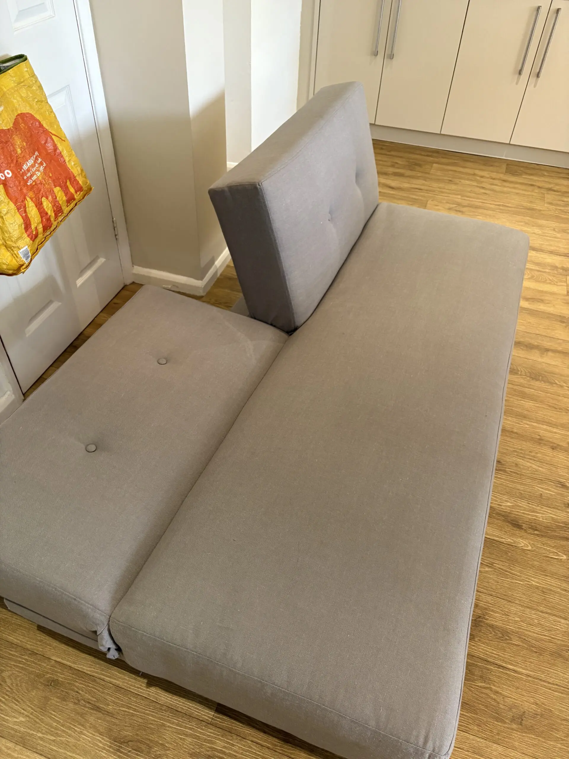 John Lewis, the basics Clapton sofa bed, with foam mattress in steel grey