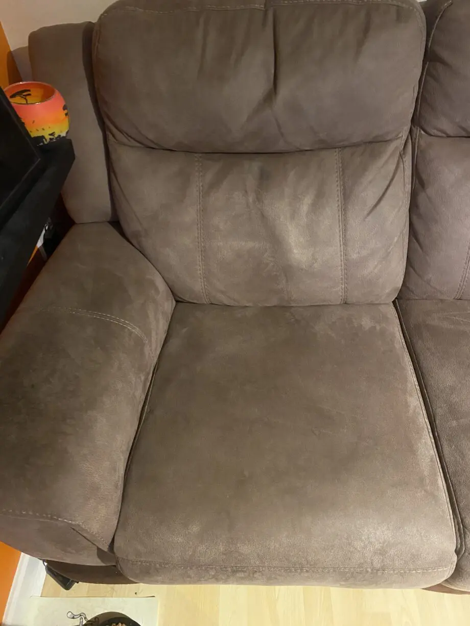 Brown 2 tone 3 seater recliner DFS