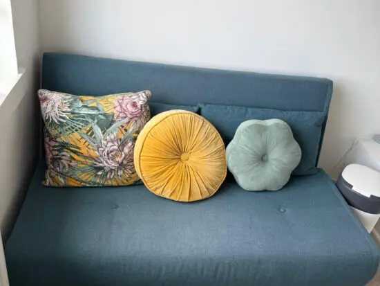 Made Haru sofa-bed, teal