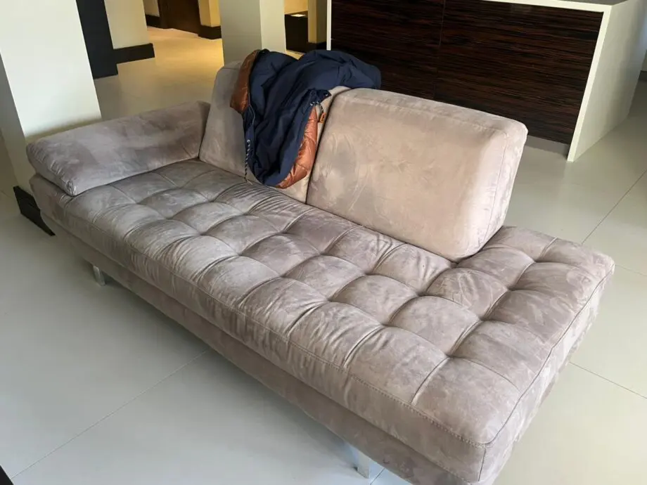 velvet grey natuzzi sofa