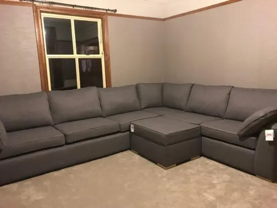 Bespoke made grey corner sofa