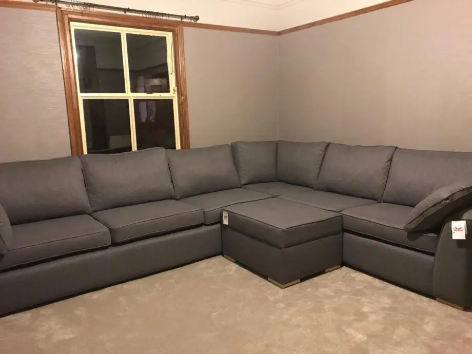 Bespoke made grey corner sofa
