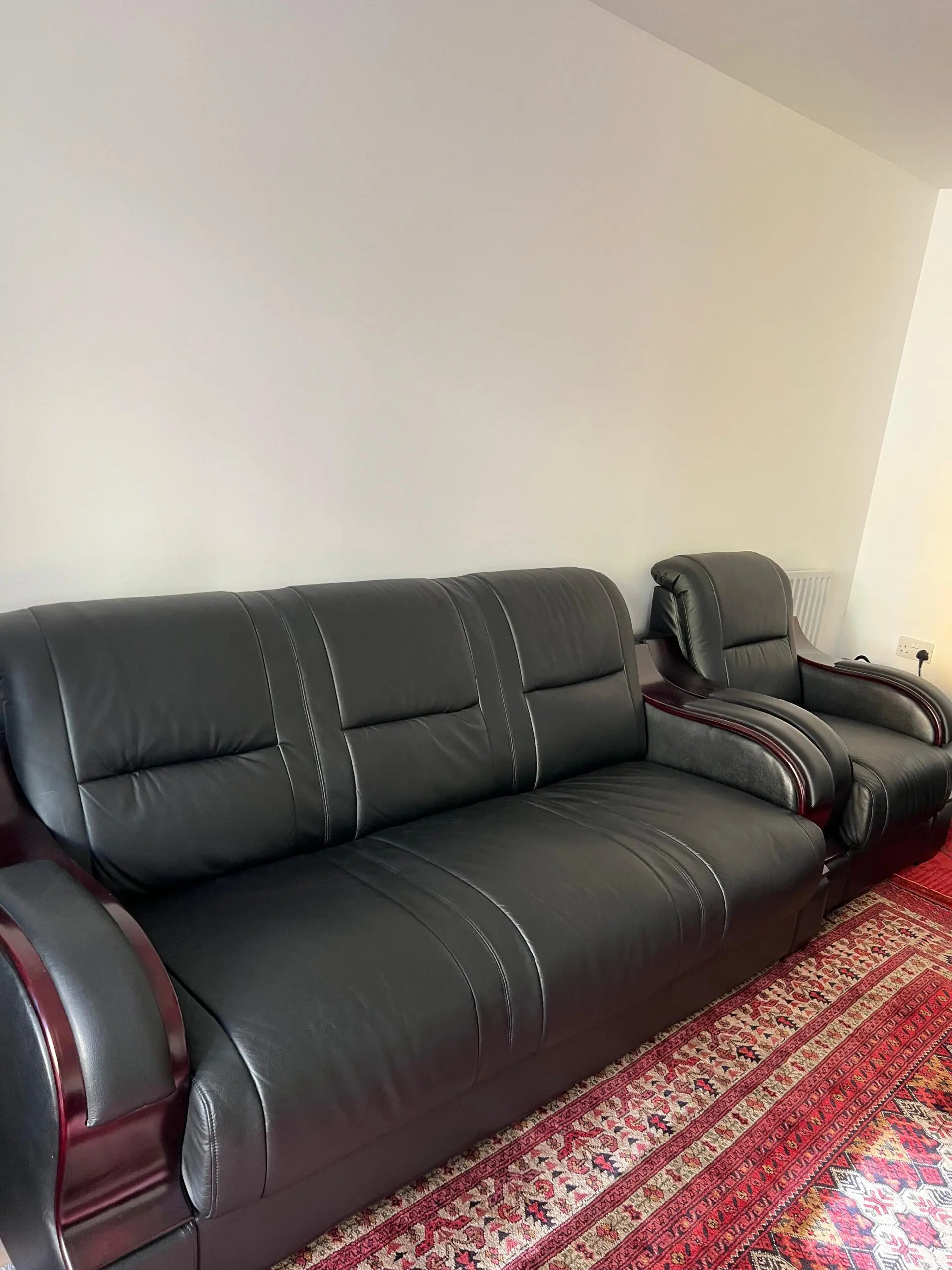 -Need gone ASAP- Complete Sofa Set - 1, 2 ,3 Seater Sofas (Black)