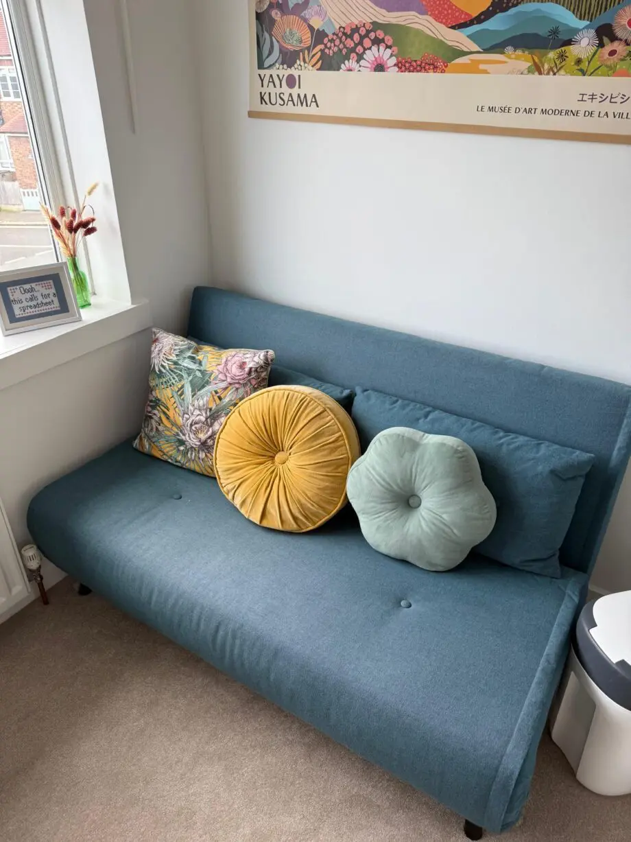 Made Haru sofa-bed, teal