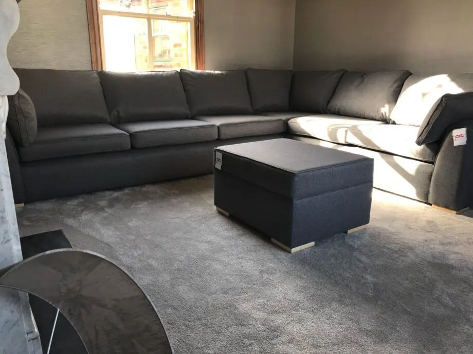 Bespoke made grey corner sofa