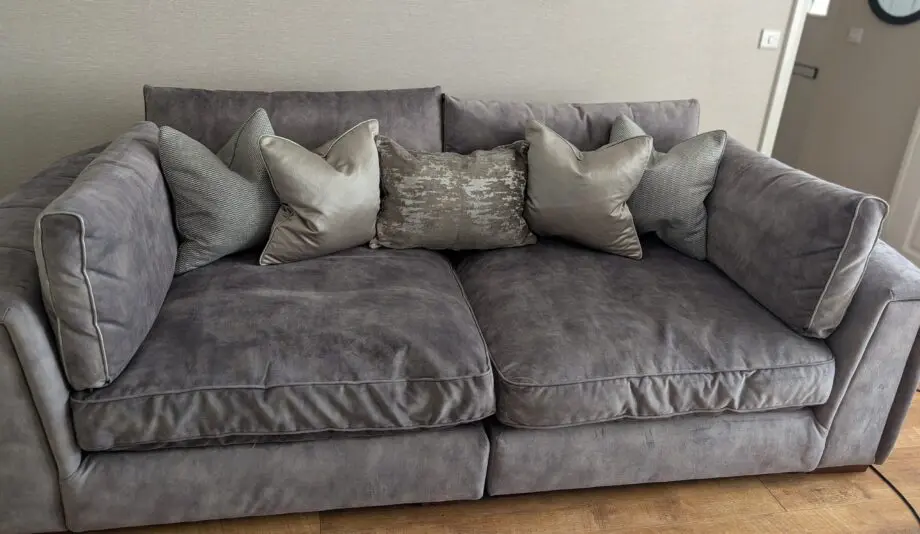 Sofology 4-6 Seater Emperor Sofa & Footstool - Grey