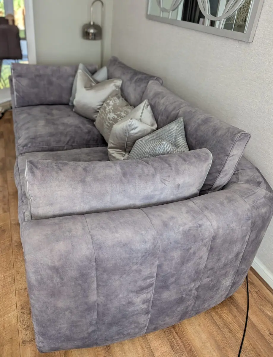 Sofology 4-6 Seater Emperor Sofa & Footstool - Grey