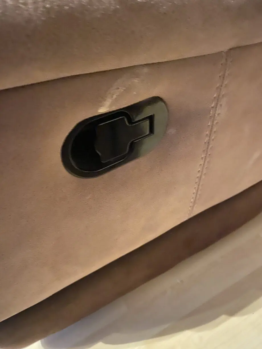 Brown 2 tone 3 seater recliner DFS
