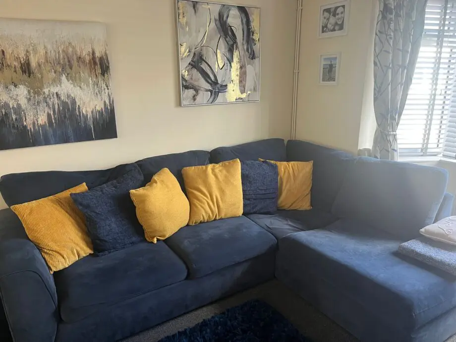 Blue orka corner sofa