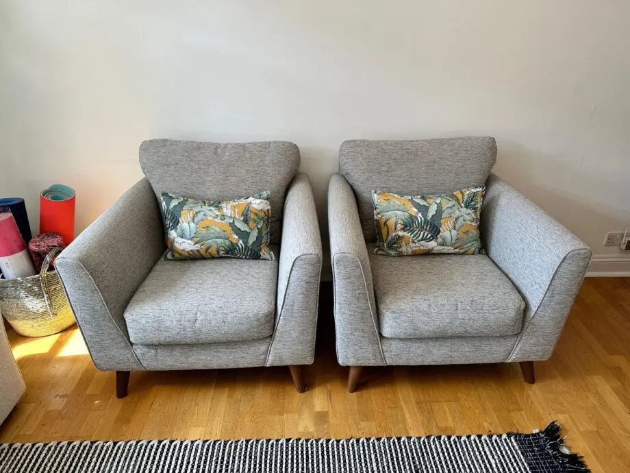 2x Single-seater M&S Rupert Armchairs in grey