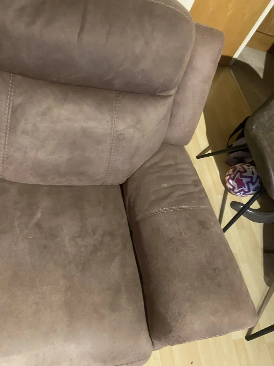 Brown 2 tone 3 seater recliner DFS