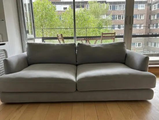 West Elm grey Haven 3-seater sofa
