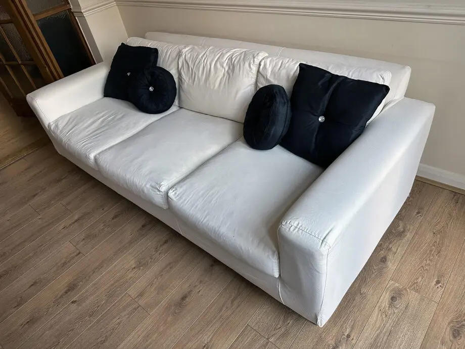 Modern 3 Seater Cream Sofa from Habitat
