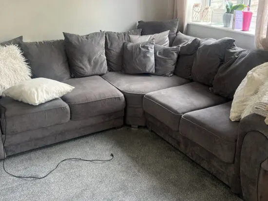 Grey corner sofa