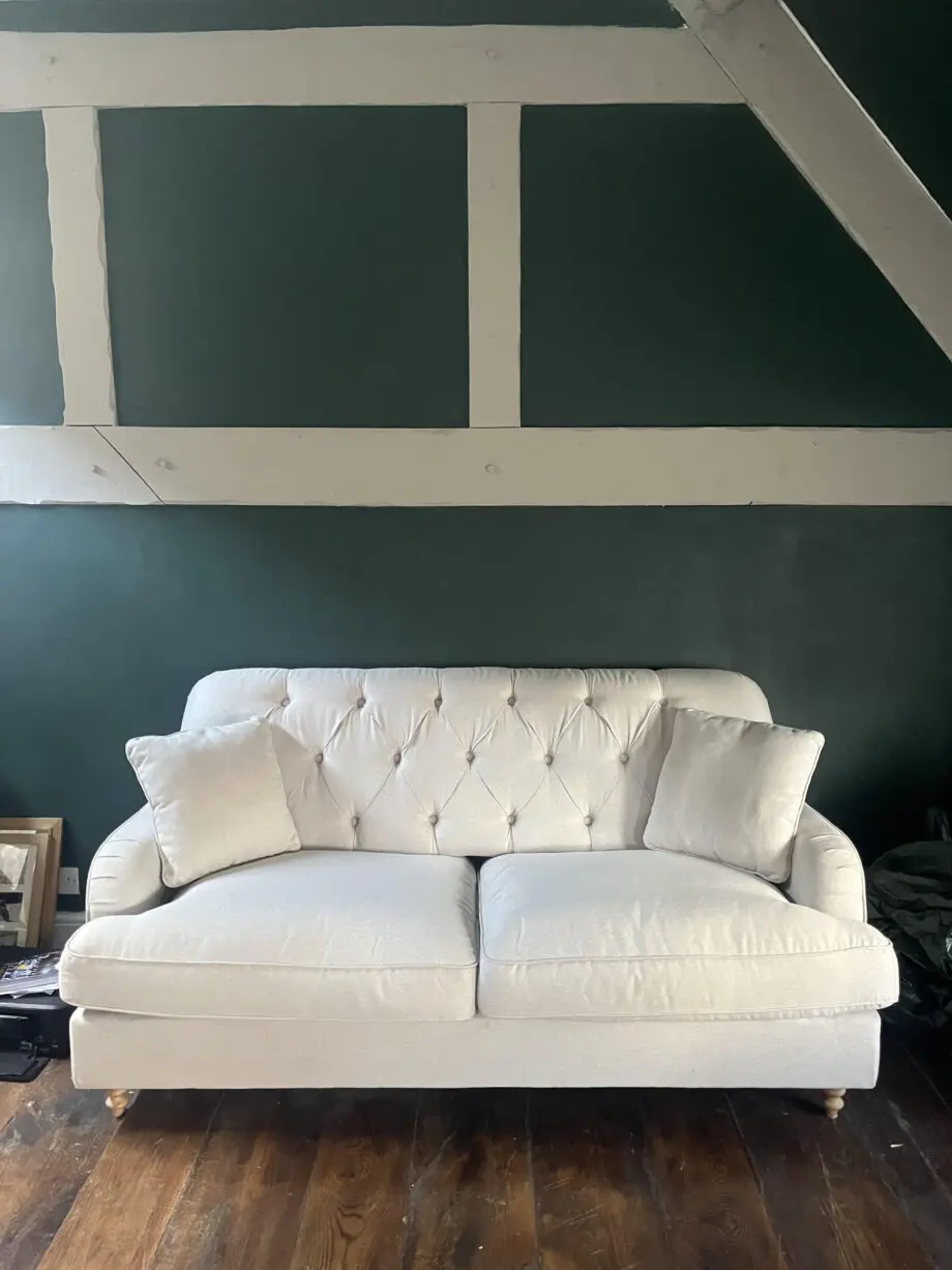 Dunelm Luna Fabric Natural 3 Seater Sofa Bed
