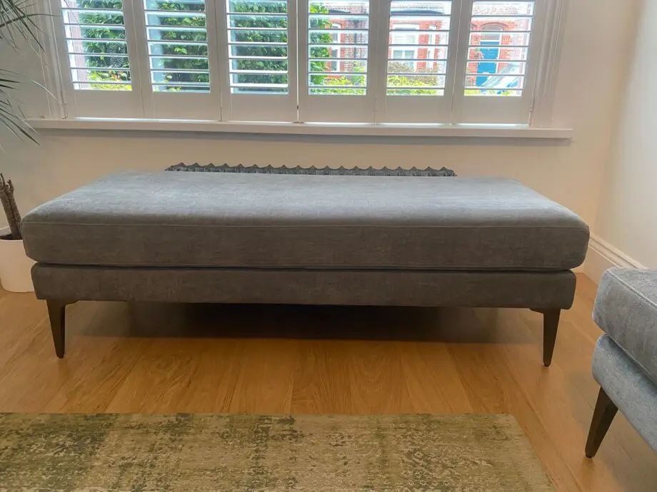 West Elm Andes 3 Seater sofa and matching bench/footstool