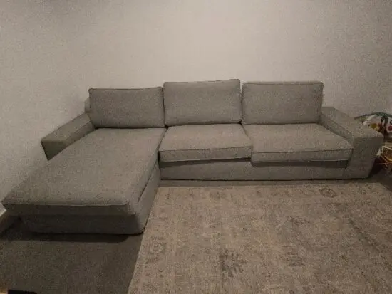 IKEA Corner Sofa – Grey Fabric