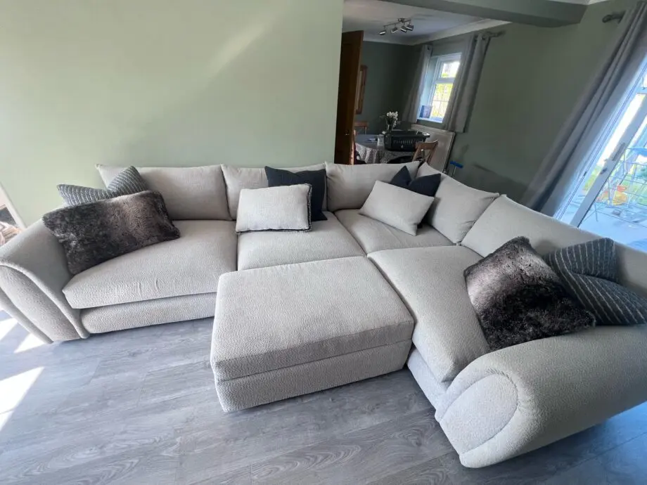 Sofology Marble Arch Corner Sofa Camden Plain Silver