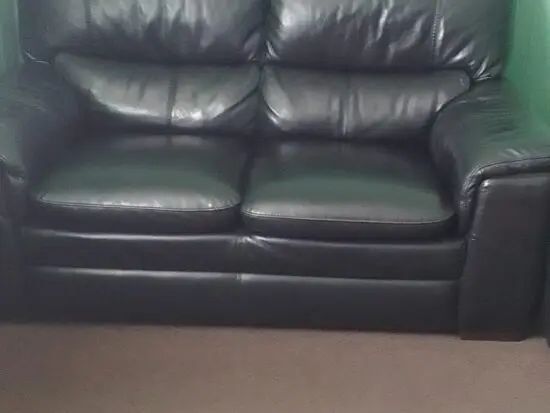 2 seater leather sofa and armchair.