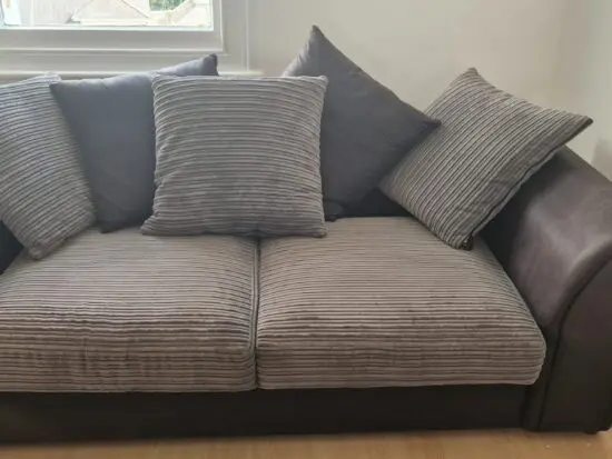 Pair of sofas black and slate