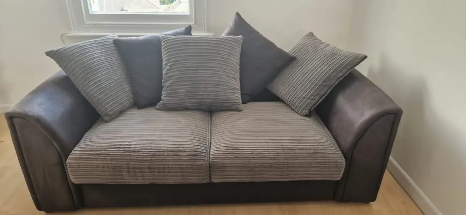 Pair of sofas black and slate