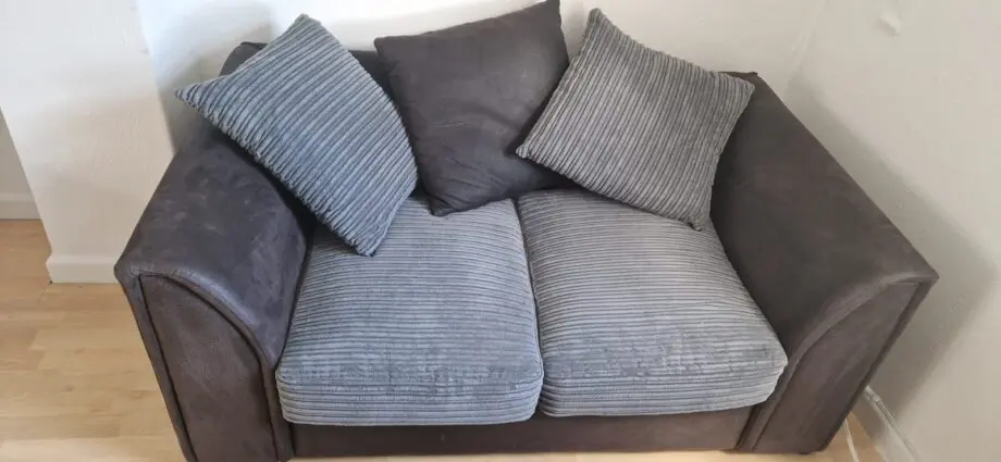 Pair of sofas black and slate