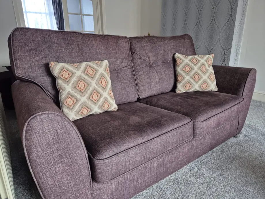 4 sofas in total at a great price 2 dark brown and 2 brown
