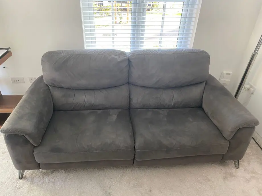 Sofolofy Parma 3-Seater Double Power Recliner Sofa, Charcoal Grey