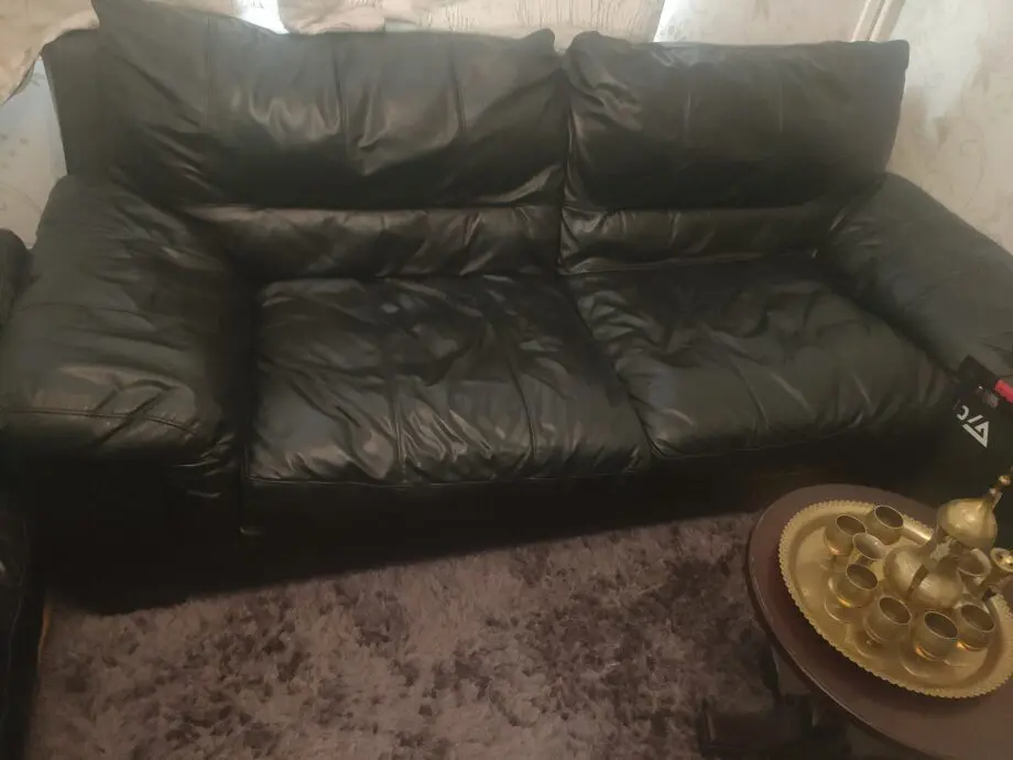 DFS Black Genuine leather.
