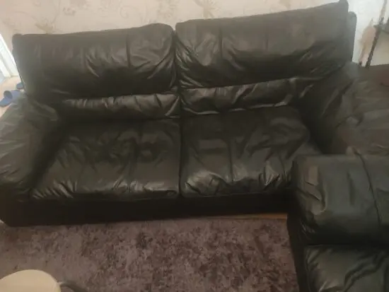 DFS Black Genuine leather.