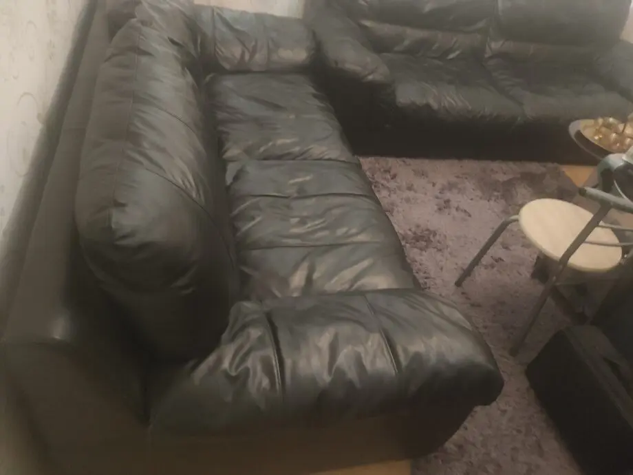 DFS Black Genuine leather.