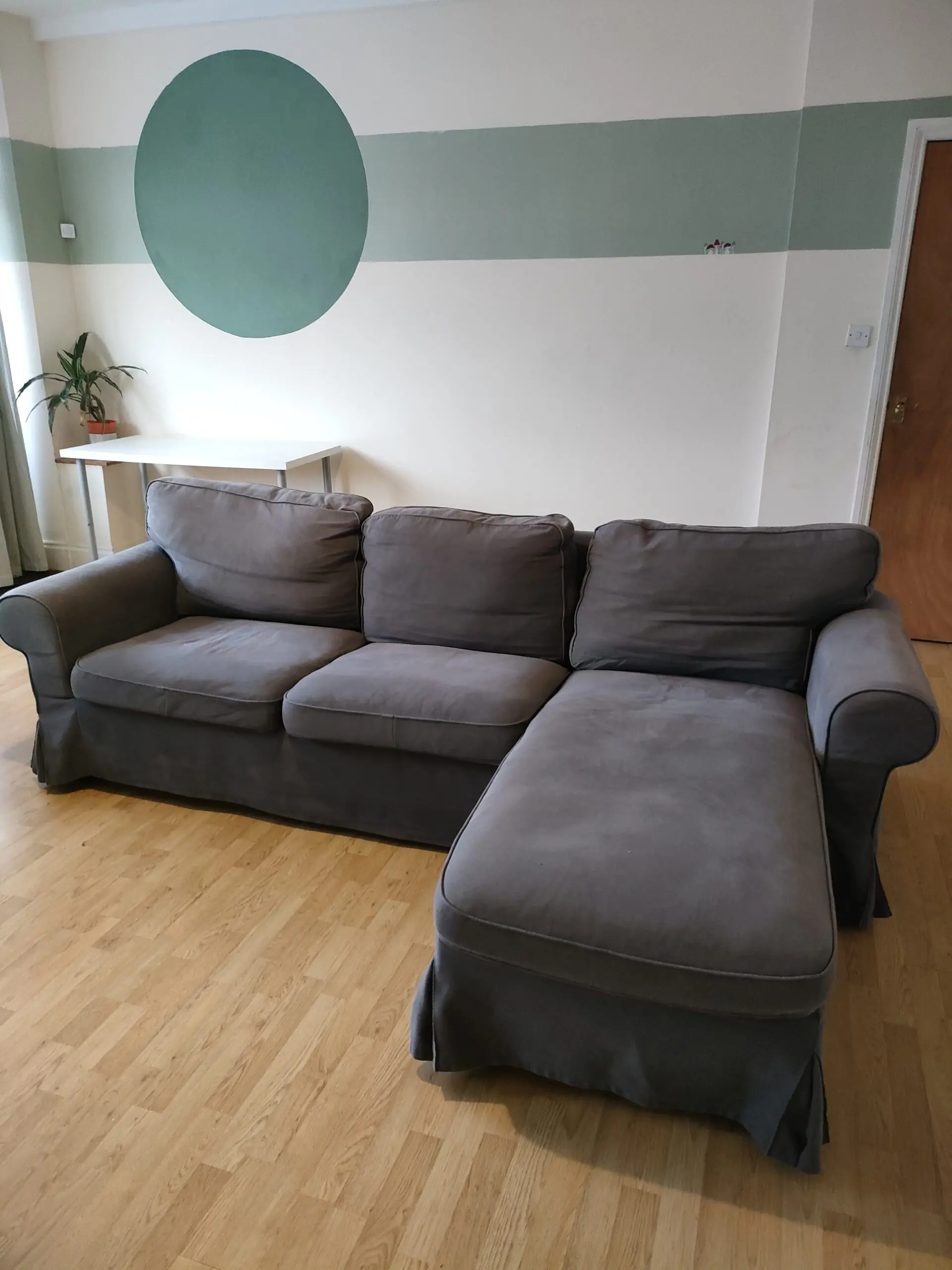 Grey 3 Seats Corner Sofa
