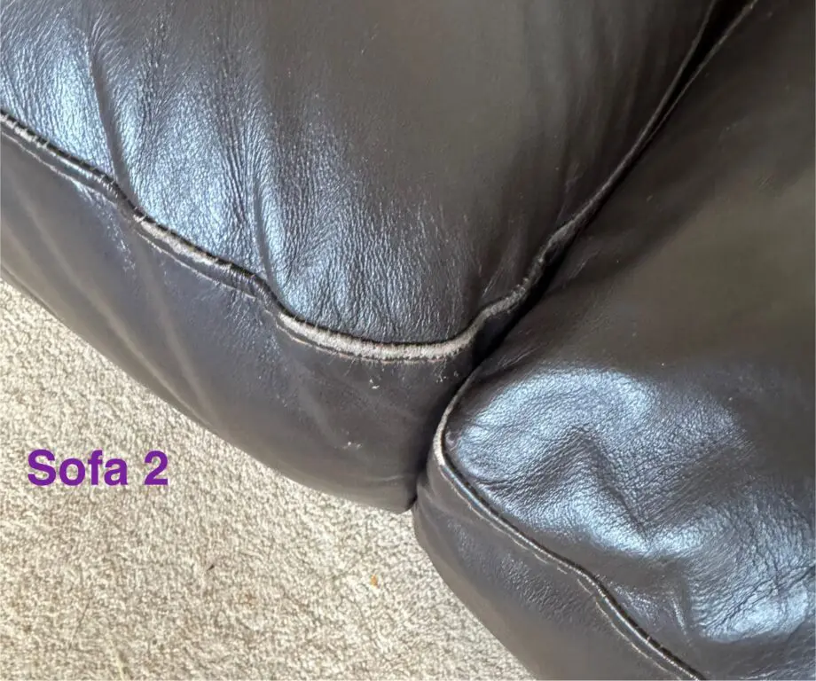 Stunning Brown Real Leather Two Seater Sofa