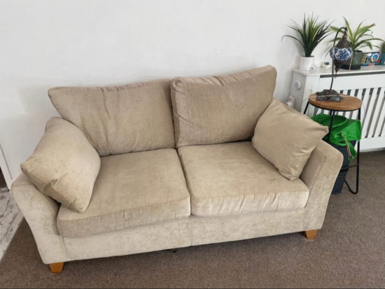 Comfortable begie two seater from next smoke free home