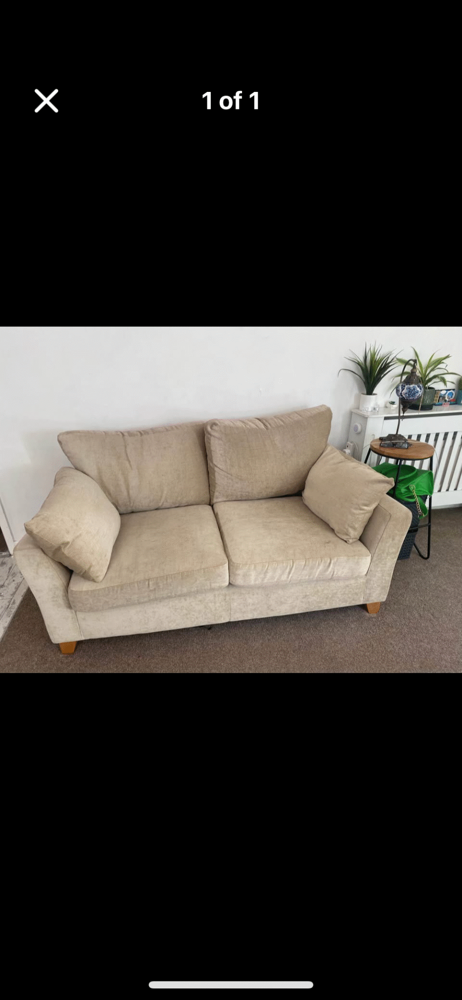 Comfortable begie two seater from next smoke free home