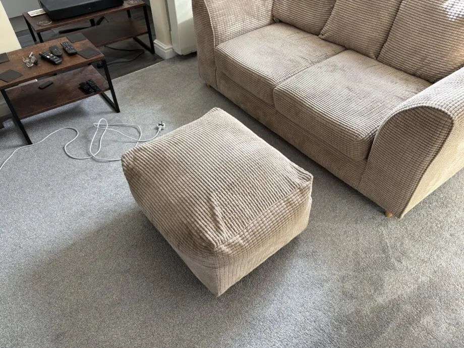 3pc Beige Cord Sofa Set